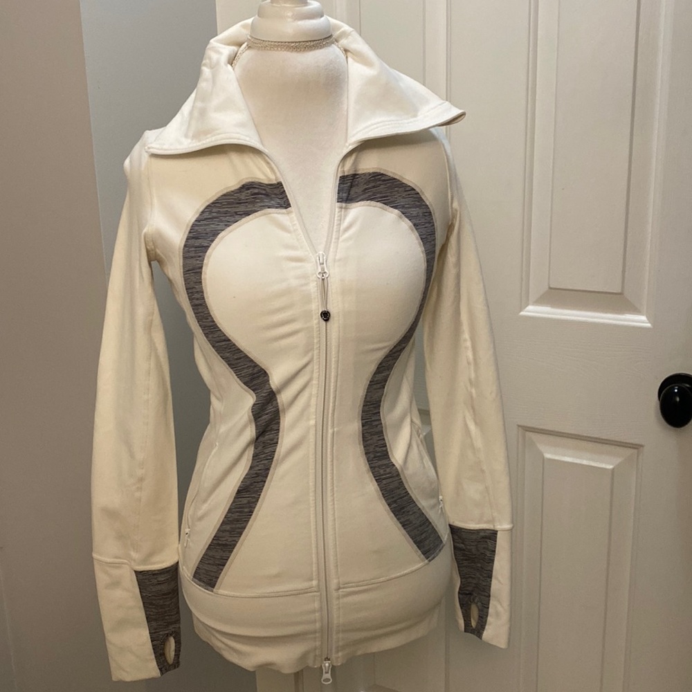 Lululemon White Athletic Full Zip Jacket